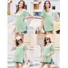 image:imageEkouaer 3 Pack Maternity Shirts Short Sleeve Split Side Pregnancy Tops Casual Pregnant Tunic BlouseGreenGrey StripeBlue
