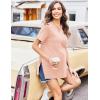 image:imageEkouaer 3 Pack Maternity Shirts Short Sleeve Split Side Pregnancy Tops Casual Pregnant Tunic BlousePinkGreyBlack