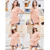 image:imageEkouaer 3 Pack Maternity Shirts Short Sleeve Split Side Pregnancy Tops Casual Pregnant Tunic BlousePinkGreyBlack