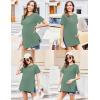 image:imageEkouaer 3 Pack Maternity Shirts Short Sleeve Split Side Pregnancy Tops Casual Pregnant Tunic BlouseRedBlackGrey Green