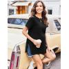 image:imageEkouaer 3 Pack Maternity Shirts Short Sleeve Split Side Pregnancy Tops Casual Pregnant Tunic BlouseWhiteBlackBrown