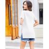 image:imageEkouaer 3 Pack Maternity Shirts Short Sleeve Split Side Pregnancy Tops Casual Pregnant Tunic BlouseWhiteBlackDark Blue