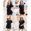 image:imageEkouaer 3 Pack Maternity Shirts Short Sleeve Split Side Pregnancy Tops Casual Pregnant Tunic BlouseWhiteBlackNavy
