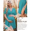 image:imageEkouaer 3 in 1 Labor and Delivery Gown for Hospital Short Sleeve Maternity Nursing Dress Nightgown Postpartum SleepwearBlue Green