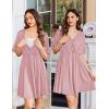 image:imageEkouaer 3 in 1 Labor and Delivery Gown for Hospital Short Sleeve Maternity Nursing Dress Nightgown Postpartum SleepwearDusty Rose