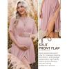 image:imageEkouaer 3 in 1 Labor and Delivery Gown for Hospital Short Sleeve Maternity Nursing Dress Nightgown Postpartum SleepwearDusty Rose