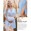 image:imageEkouaer 3 in 1 Labor and Delivery Gown for Hospital Short Sleeve Maternity Nursing Dress Nightgown Postpartum SleepwearLight Blue