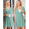 image:imageEkouaer 3 in 1 Labor and Delivery Gown for Hospital Short Sleeve Maternity Nursing Dress Nightgown Postpartum SleepwearMint Green