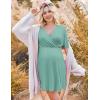image:imageEkouaer 3 in 1 Labor and Delivery Gown for Hospital Short Sleeve Maternity Nursing Dress Nightgown Postpartum SleepwearMint Green