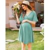 image:imageEkouaer 3 in 1 Labor and Delivery Gown for Hospital Short Sleeve Maternity Nursing Dress Nightgown Postpartum SleepwearMint Green