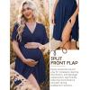 image:imageEkouaer 3 in 1 Labor and Delivery Gown for Hospital Short Sleeve Maternity Nursing Dress Nightgown Postpartum SleepwearNavy Blue