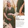 image:imageEkouaer 3 in 1 Labor and Delivery Gown for Hospital Short Sleeve Maternity Nursing Dress Nightgown Postpartum SleepwearOlive Green