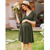 image:imageEkouaer 3 in 1 Labor and Delivery Gown for Hospital Short Sleeve Maternity Nursing Dress Nightgown Postpartum SleepwearOlive Green
