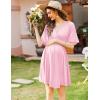 image:imageEkouaer 3 in 1 Labor and Delivery Gown for Hospital Short Sleeve Maternity Nursing Dress Nightgown Postpartum SleepwearPink