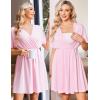 image:imageEkouaer 3 in 1 Labor and Delivery Gown for Hospital Short Sleeve Maternity Nursing Dress Nightgown Postpartum SleepwearPink