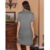 image:imageEkouaer Button Down Nursing Nightgown V Neck Breastfeeding Dress Short Sleeve Classic Maternity PajamasGrey