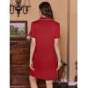 image:imageEkouaer Button Down Nursing Nightgown V Neck Breastfeeding Dress Short Sleeve Classic Maternity PajamasWine Red