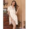 image:imageEkouaer Button Down Nursing Nightgown V Neck Breastfeeding Dress Short Sleeve Classic Maternity PajamasYellow Teddy Bear