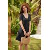 image:imageEkouaer Labor and Delivery Gown Nursing Nightgown Maternity Nightgowns for Hospital Short Breastfeeding Nightgown SXXLBlack