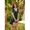 image:imageEkouaer Labor and Delivery Gown Nursing Nightgown Maternity Nightgowns for Hospital Short Breastfeeding Nightgown SXXLDark Green