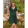 image:imageEkouaer Labor and Delivery Gown Nursing Nightgown Maternity Nightgowns for Hospital Short Breastfeeding Nightgown SXXLDark Green