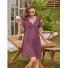 image:imageEkouaer Labor and Delivery Gown Nursing Nightgown Maternity Nightgowns for Hospital Short Breastfeeding Nightgown SXXLGray Purple
