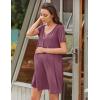 image:imageEkouaer Labor and Delivery Gown Nursing Nightgown Maternity Nightgowns for Hospital Short Breastfeeding Nightgown SXXLGray Purple