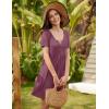 image:imageEkouaer Labor and Delivery Gown Nursing Nightgown Maternity Nightgowns for Hospital Short Breastfeeding Nightgown SXXLGray Purple