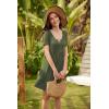 image:imageEkouaer Labor and Delivery Gown Nursing Nightgown Maternity Nightgowns for Hospital Short Breastfeeding Nightgown SXXLGreen