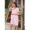 image:imageEkouaer Labor and Delivery Gown Nursing Nightgown Maternity Nightgowns for Hospital Short Breastfeeding Nightgown SXXLLight Pink