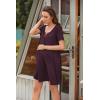 image:imageEkouaer Labor and Delivery Gown Nursing Nightgown Maternity Nightgowns for Hospital Short Breastfeeding Nightgown SXXLMaroon