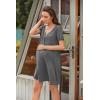 image:imageEkouaer Labor and Delivery Gown Nursing Nightgown Maternity Nightgowns for Hospital Short Breastfeeding Nightgown SXXLMidgrey