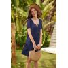 image:imageEkouaer Labor and Delivery Gown Nursing Nightgown Maternity Nightgowns for Hospital Short Breastfeeding Nightgown SXXLNavy Blue
