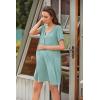 image:imageEkouaer Labor and Delivery Gown Nursing Nightgown Maternity Nightgowns for Hospital Short Breastfeeding Nightgown SXXLTurquoise