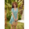image:imageEkouaer Labor and Delivery Gown Nursing Nightgown Maternity Nightgowns for Hospital Short Breastfeeding Nightgown SXXLTurquoise