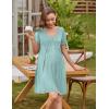 image:imageEkouaer Labor and Delivery Gown Nursing Nightgown Maternity Nightgowns for Hospital Short Breastfeeding Nightgown SXXLTurquoise