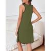 image:imageEkouaer Labor and Delivery Gown for Hospital 3 in 1 Nursing Dress Sleeveless Maternity Snap Button Breastfeeding NightgownArmy Green