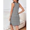 image:imageEkouaer Labor and Delivery Gown for Hospital 3 in 1 Nursing Dress Sleeveless Maternity Snap Button Breastfeeding NightgownBlack Striped1