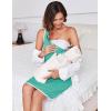 image:imageEkouaer Labor and Delivery Gown for Hospital 3 in 1 Nursing Dress Sleeveless Maternity Snap Button Breastfeeding NightgownCyan