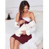 image:imageEkouaer Labor and Delivery Gown for Hospital 3 in 1 Nursing Dress Sleeveless Maternity Snap Button Breastfeeding NightgownDeep Red