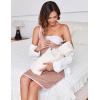 image:imageEkouaer Labor and Delivery Gown for Hospital 3 in 1 Nursing Dress Sleeveless Maternity Snap Button Breastfeeding NightgownDusty Pink