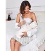image:imageEkouaer Labor and Delivery Gown for Hospital 3 in 1 Nursing Dress Sleeveless Maternity Snap Button Breastfeeding NightgownGrey Striped