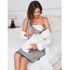 image:imageEkouaer Labor and Delivery Gown for Hospital 3 in 1 Nursing Dress Sleeveless Maternity Snap Button Breastfeeding NightgownLight Black Striped