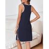 image:imageEkouaer Labor and Delivery Gown for Hospital 3 in 1 Nursing Dress Sleeveless Maternity Snap Button Breastfeeding NightgownNavy Blue