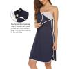image:imageEkouaer Labor and Delivery Gown for Hospital 3 in 1 Nursing Dress Sleeveless Maternity Snap Button Breastfeeding NightgownNavy Blue