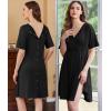 image:imageEkouaer Labor and Delivery Gown for Hospital Short Sleeve Maternity Nursing Dress Nightgown with Button SXXLBlack