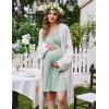 image:imageEkouaer Labor and Delivery Gown for Hospital Short Sleeve Maternity Nursing Dress Nightgown with Button SXXLCeladon Green