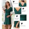 image:imageEkouaer Labor and Delivery Gown for Hospital Short Sleeve Maternity Nursing Dress Nightgown with Button SXXLDark Green