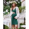 image:imageEkouaer Labor and Delivery Gown for Hospital Short Sleeve Maternity Nursing Dress Nightgown with Button SXXLDark Green