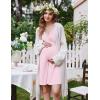 image:imageEkouaer Labor and Delivery Gown for Hospital Short Sleeve Maternity Nursing Dress Nightgown with Button SXXLLight Pink